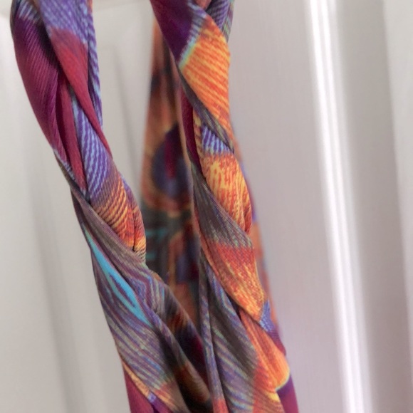 VIX Beautiful, Soft, Peacock Print Flowy Summer Maxi Dress - Picture 6 of 11